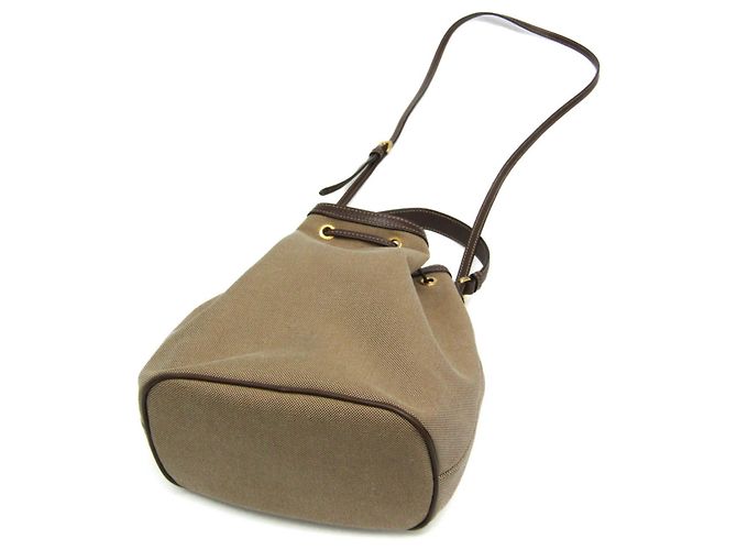 Borsa a sacco in jacquard con logo Prada Marrone Marrone scuro - vista 2