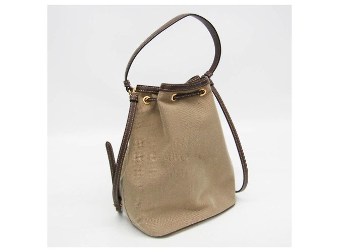 Borsa a sacco in jacquard con logo Prada Marrone Marrone scuro - vista 7
