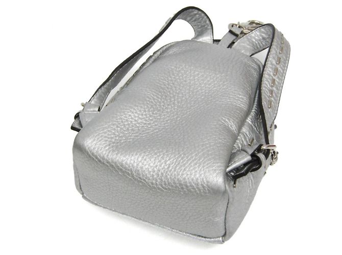 Fendi Selleria Lederpouch mit Schlüsselring Silber - Ansicht 2