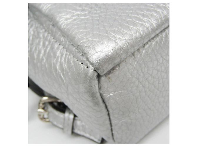 Fendi Selleria Lederpouch mit Schlüsselring Silber - Ansicht 4