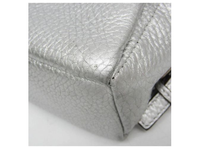 Fendi Selleria Lederpouch mit Schlüsselring Silber - Ansicht 5