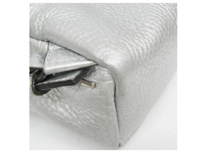 Fendi Selleria Lederpouch mit Schlüsselring Silber - Ansicht 6