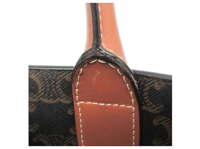 Céline Celine Vertikaler Cabas Triomphe Schultertasche Braun Dunkelbraun - Ansicht 13
