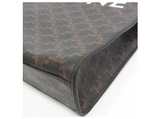 Céline Celine Vertikaler Cabas Triomphe Schultertasche Braun Dunkelbraun - Ansicht 5