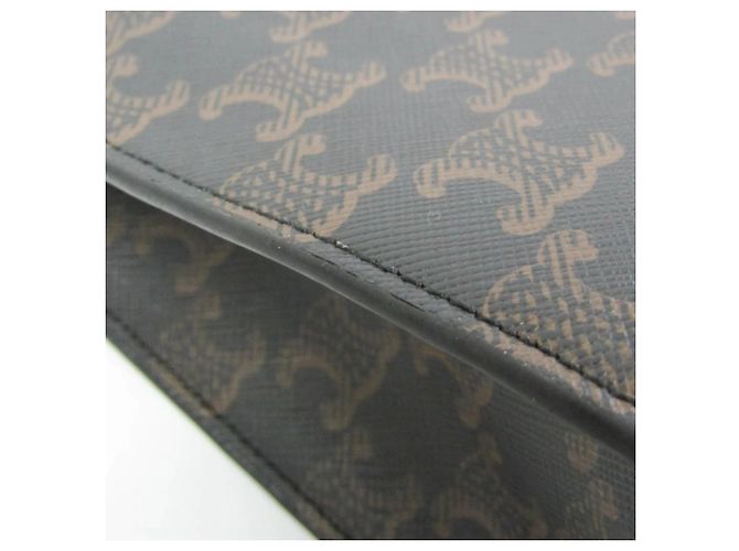 Céline Celine Vertikaler Cabas Triomphe Schultertasche Braun Dunkelbraun - Ansicht 9