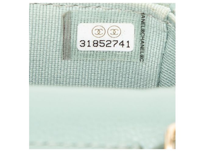 Chanel Verde Micro Mini Classico Caviar Flap Singolo - vista 6