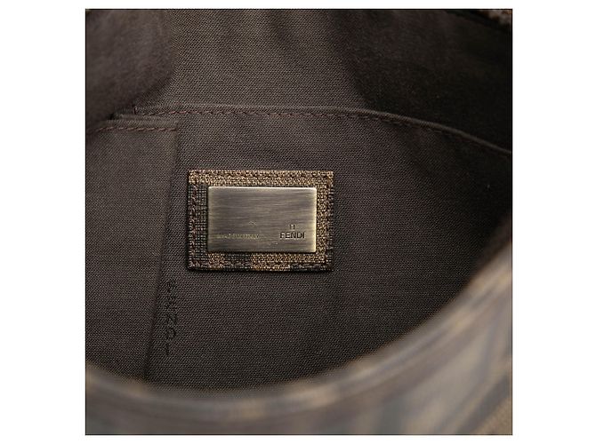 Fendi Brown Zucca Spalmati Borsa a tracolla Marrone - vista 5