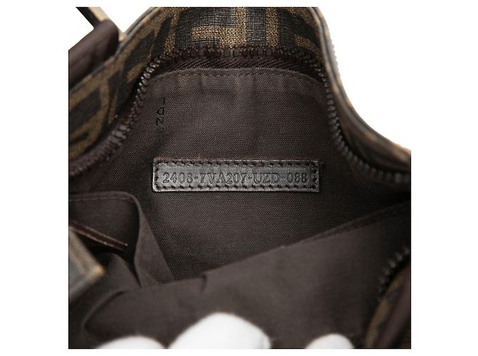 Fendi Brown Zucca Spalmati Borsa a tracolla Marrone - vista 6