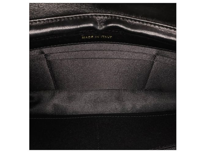 Clutch in vinile nero Chanel Parigi Mosca Moujik con catena - vista 4
