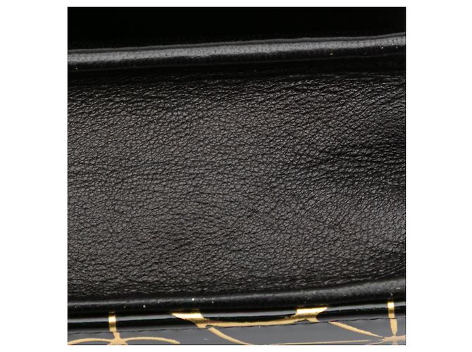 Clutch in vinile nero Chanel Parigi Mosca Moujik con catena - vista 8