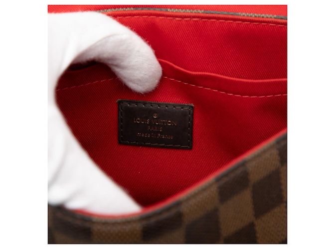 Louis Vuitton Marrone Damier Ebene Croisette - vista 5