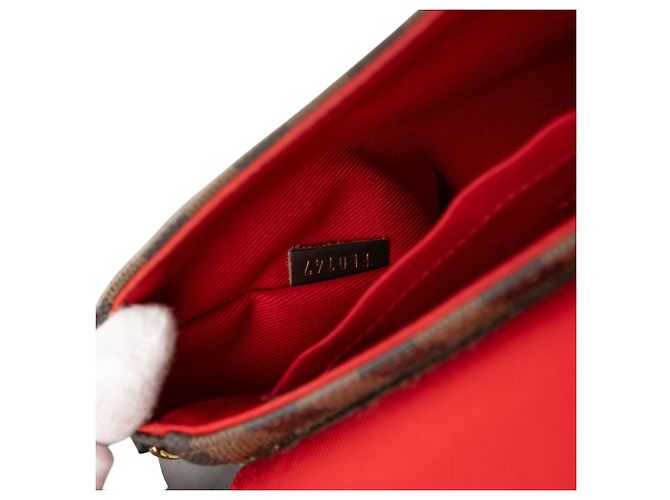 Louis Vuitton Marrone Damier Ebene Croisette - vista 6