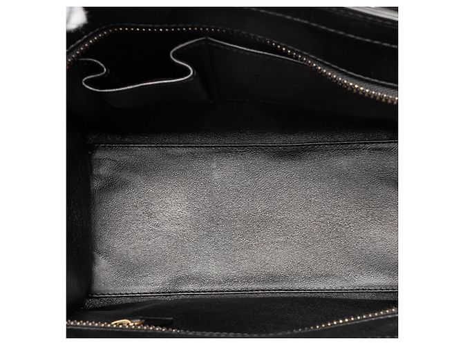 Luggage Céline Celine Tote da Viaggio Micro Tricolore in Pelle Gialla Giallo - vista 4