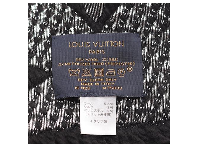 Sciarpa Logomania Shine Louis Vuitton Nero Argento - vista 2