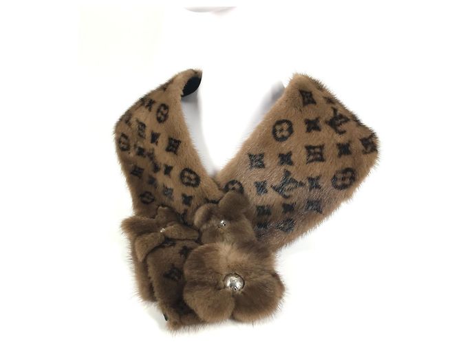 Sciarpa Tippet Monogramma Fiore Louis Vuitton Marrone - vista 13