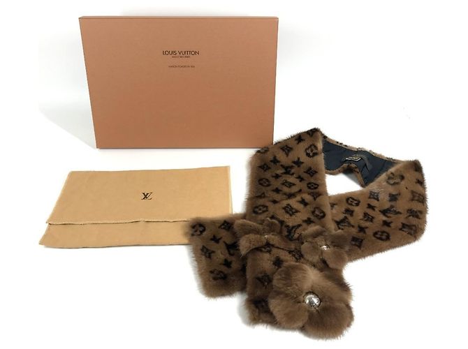 Sciarpa Tippet Monogramma Fiore Louis Vuitton Marrone - vista 14