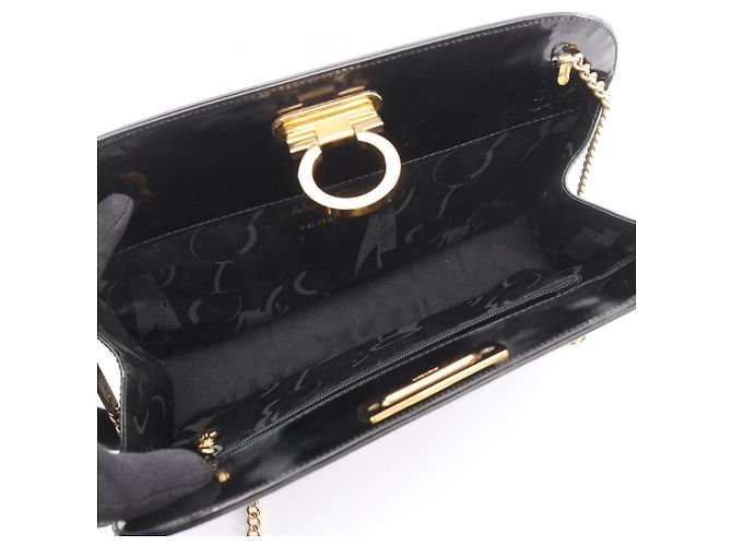 Borsa a mano/spalla Gancini Salvatore Ferragamo Nero - vista 3