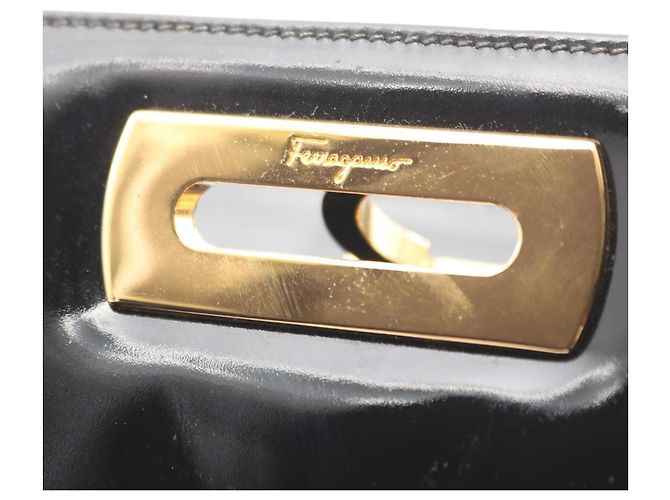 Borsa a mano/spalla Gancini Salvatore Ferragamo Nero - vista 7