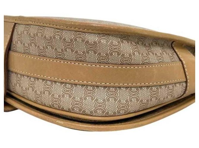 Céline Borsa a spalla in pelle PVC Macadam beige Celine - vista 10
