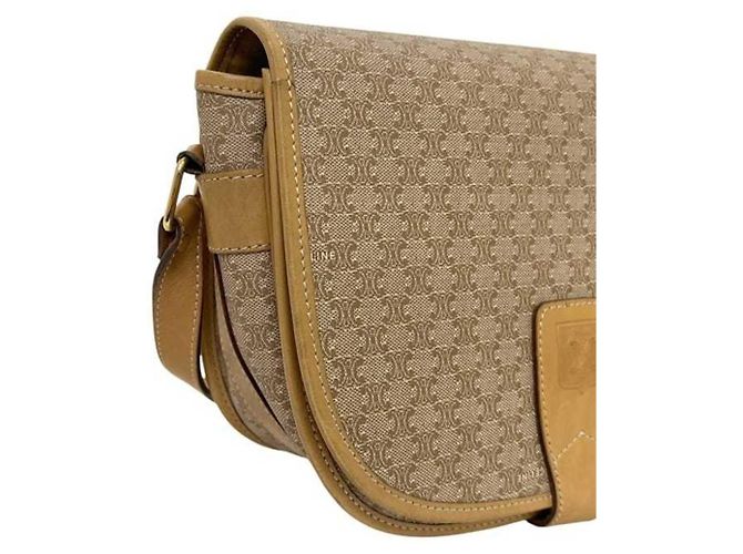 Céline Borsa a spalla in pelle PVC Macadam beige Celine - vista 6