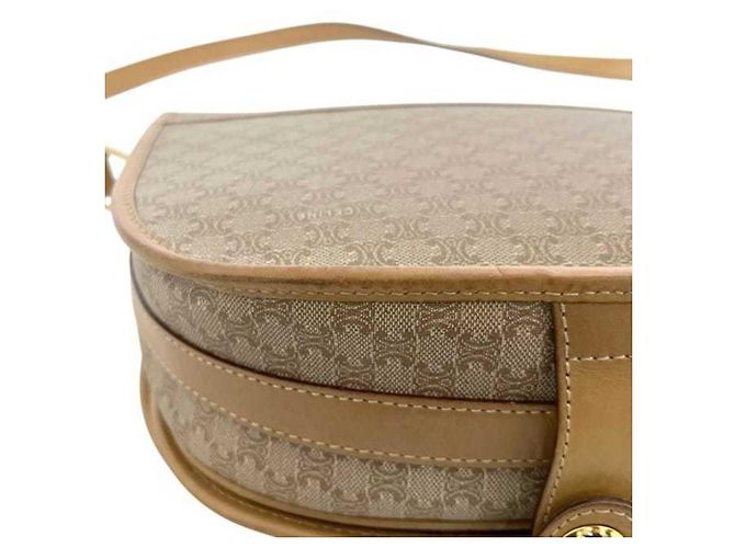 Céline Borsa a spalla in pelle PVC Macadam beige Celine - vista 9