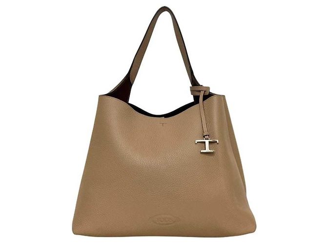 Borsa Micro Tote T-Timeless di Tod's Beige - vista 2