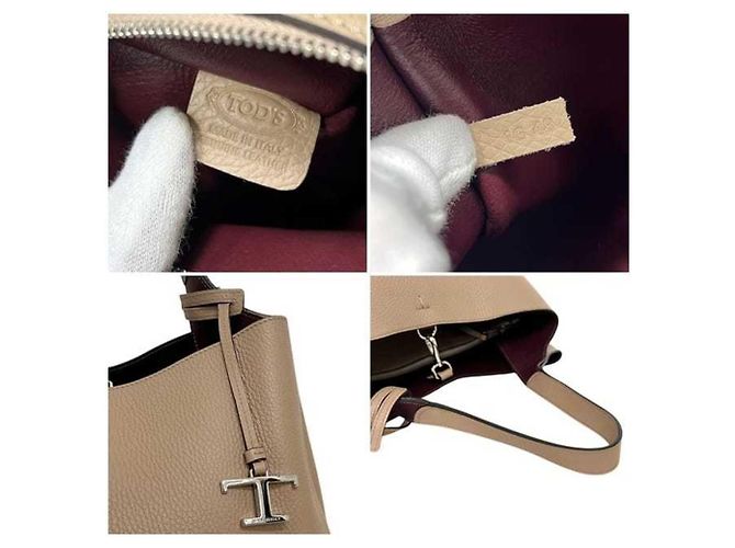 Borsa Micro Tote T-Timeless di Tod's Beige - vista 4