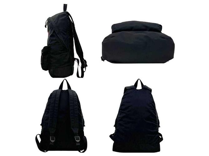 Zaino in tela e pelle nera Balenciaga Nero - vista 3