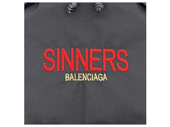 Zaino in tela e pelle nera Balenciaga Nero - vista 9