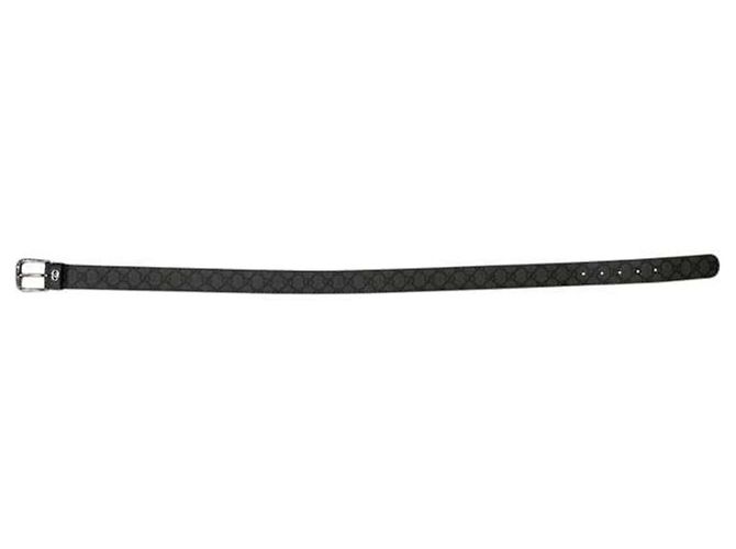Gürtel aus grauem Gucci-Canvas Braun - Ansicht 2