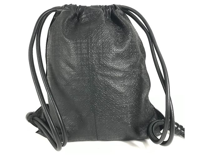 Loewe Anagram Dragonfly Goat Pattern Backpack Black - view 3