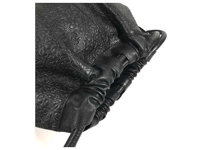Loewe Anagram Dragonfly Goat Pattern Backpack Black - view 7
