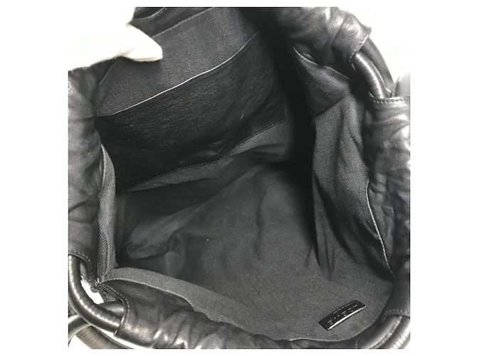 Loewe Anagram Dragonfly Goat Pattern Backpack Black - view 9