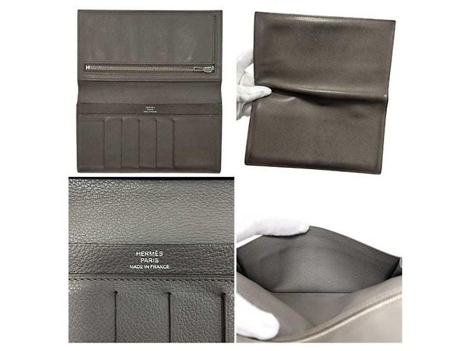 Hermès Bi-Fold Langbörse in Etoupe Grau Taupe - Ansicht 5