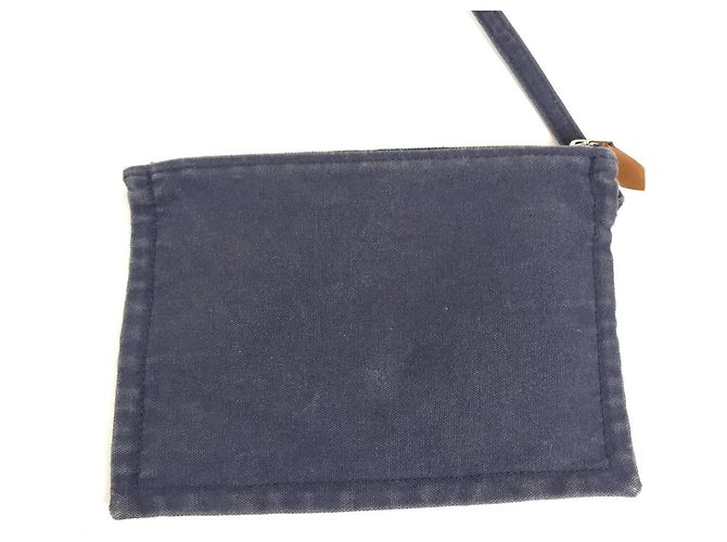 Hermès Borsa HERMES Horse Cheval con pochette Nero Blu - vista 12