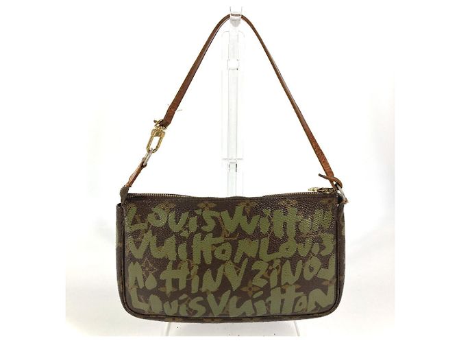 Pochette Accesorios Monogram Graffiti Louis Vuitton Castaño Caqui - vista 2