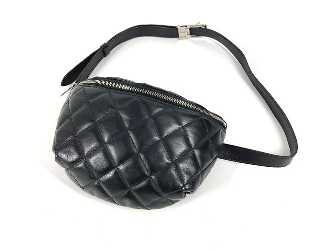 Marsupio / borsa a spalla in pelle matelassé Chanel Nero - vista 3
