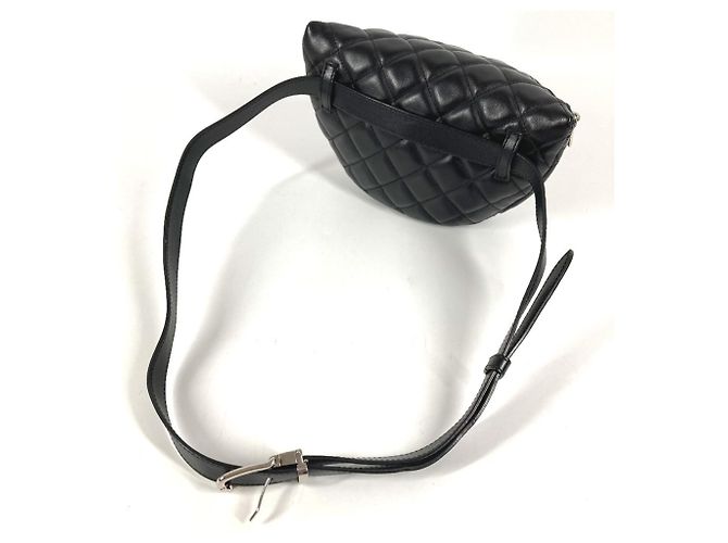 Marsupio / borsa a spalla in pelle matelassé Chanel Nero - vista 4