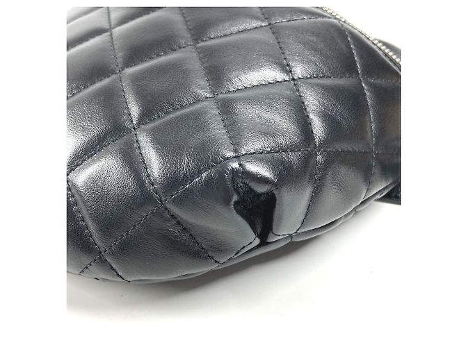 Marsupio / borsa a spalla in pelle matelassé Chanel Nero - vista 6