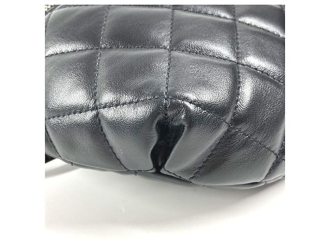 Marsupio / borsa a spalla in pelle matelassé Chanel Nero - vista 7