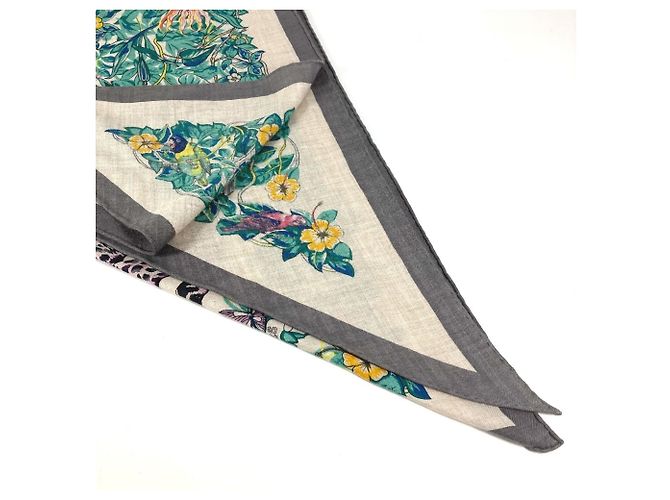 Silk In Hermès Hermes Jungle Love Triangle Géant Shawl Brown Multiple colors - view 10