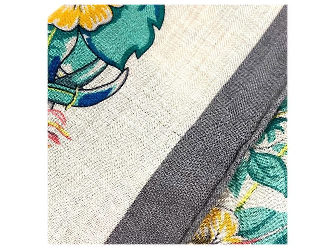 Silk In Hermès Hermes Jungle Love Triangle Géant Shawl Brown Multiple colors - view 17