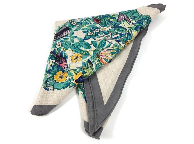 Silk In Hermès Hermes Jungle Love Triangle Géant Shawl Brown Multiple colors - view 4