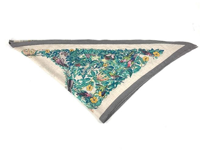 Silk In Hermès Hermes Jungle Love Triangle Géant Shawl Brown Multiple colors - view 7
