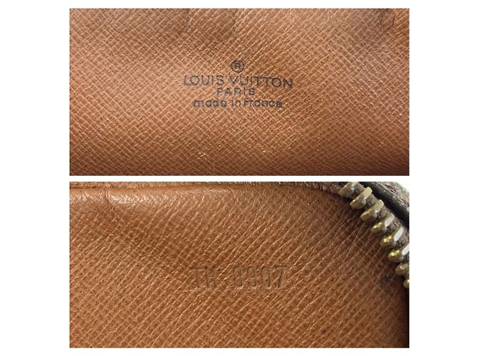 Borsa Clutch Louis Vuitton Monogram Marly Dragonne PM Marrone - vista 3