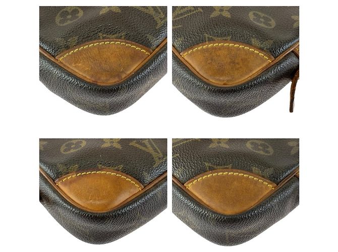 Borsa Clutch Louis Vuitton Monogram Marly Dragonne PM Marrone - vista 4