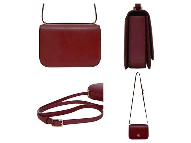 Borsa a Spalla Goya Small di Loewe Rosso - vista 3