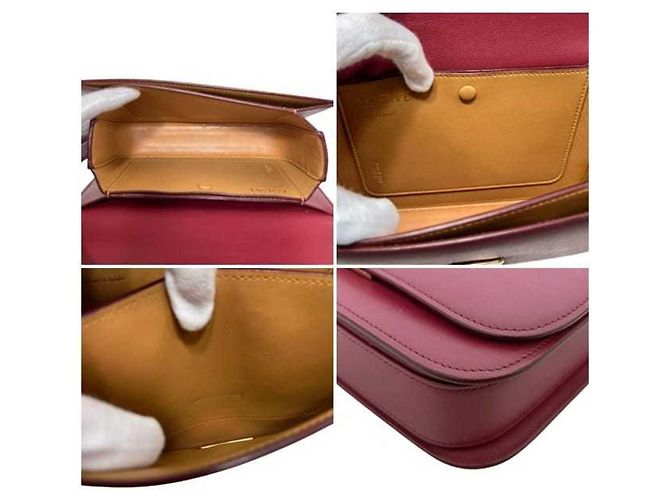 Borsa a Spalla Goya Small di Loewe Rosso - vista 4