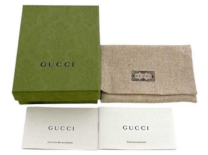 Portachiavi intrecciato Gucci Marrone Nero - vista 10