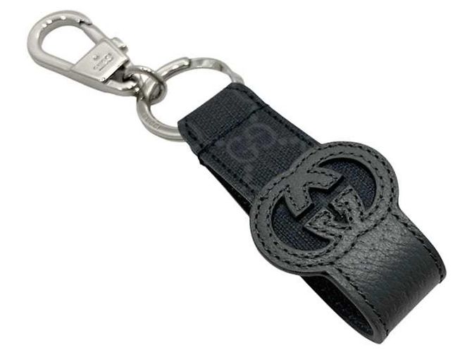 Portachiavi intrecciato Gucci Marrone Nero - vista 4